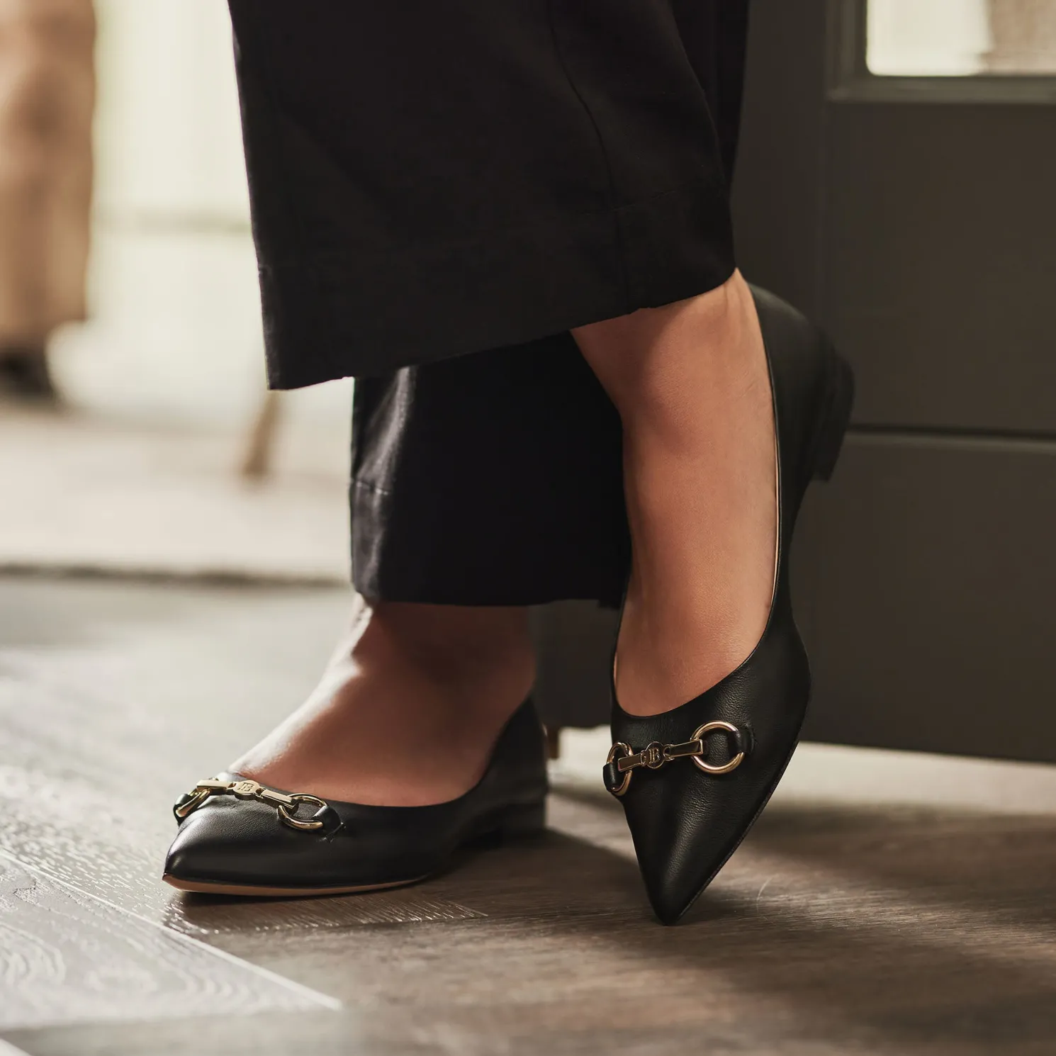 Vendôme Elita zwarte leren ballerina's van kalfsleer