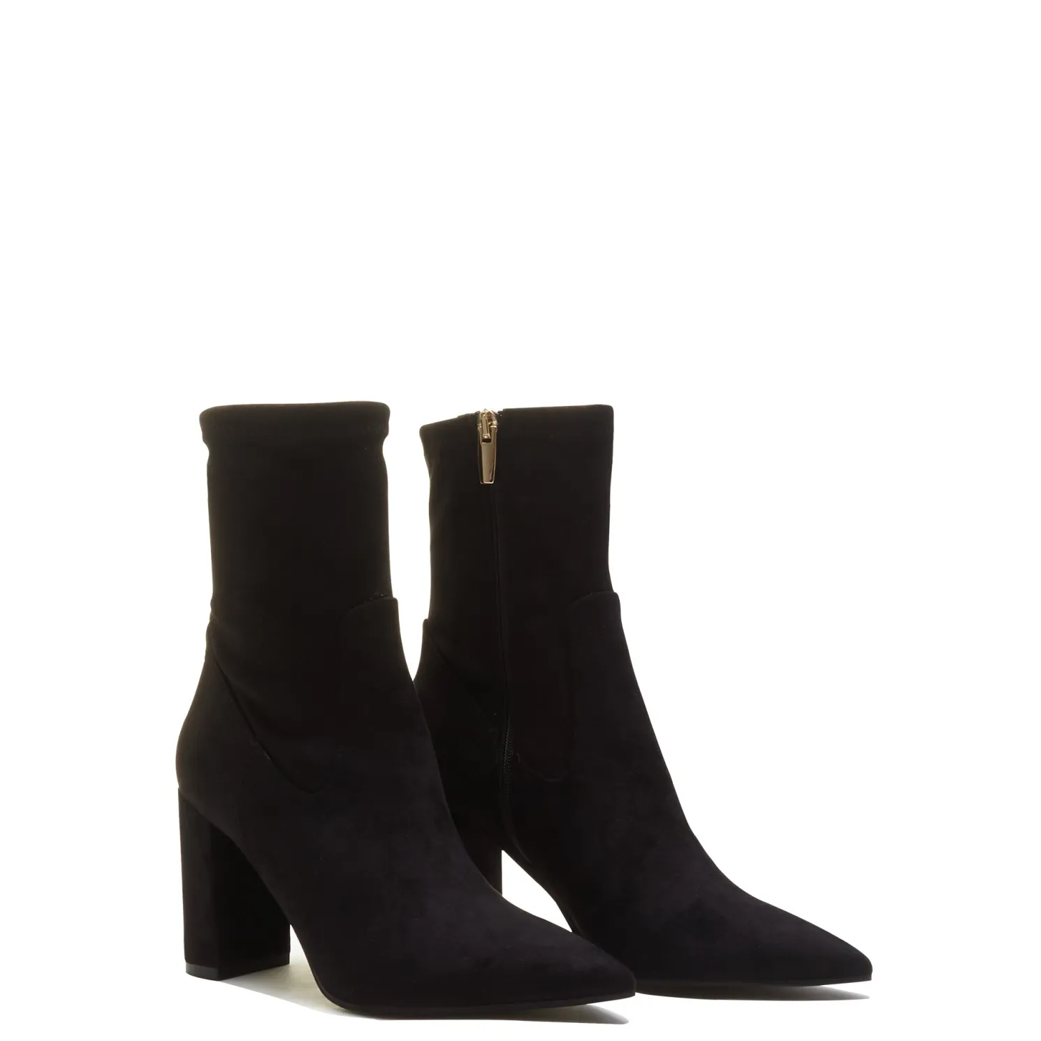 Vendôme Fem zwarte nylonstretch suède heels