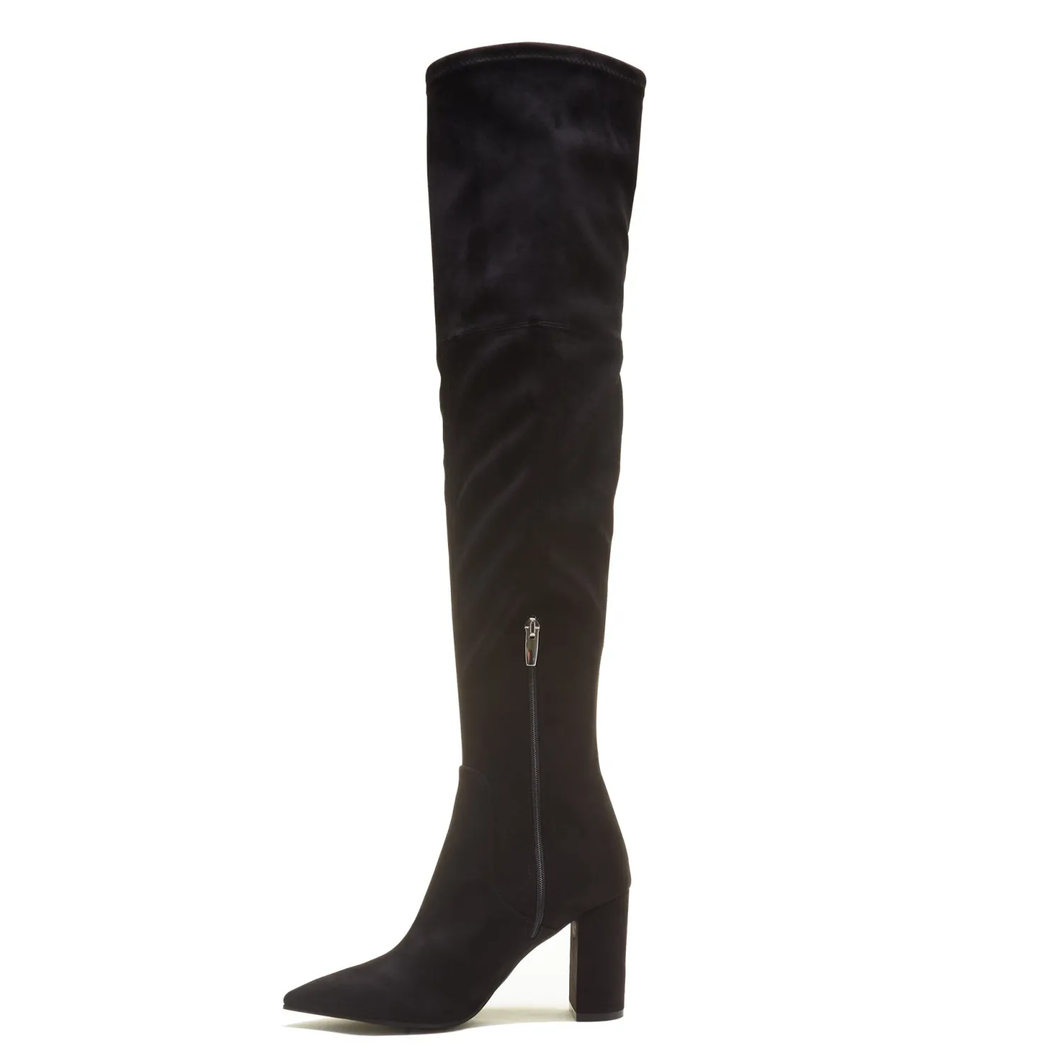 Vendôme Fem zwarte nylonstretch suède heels