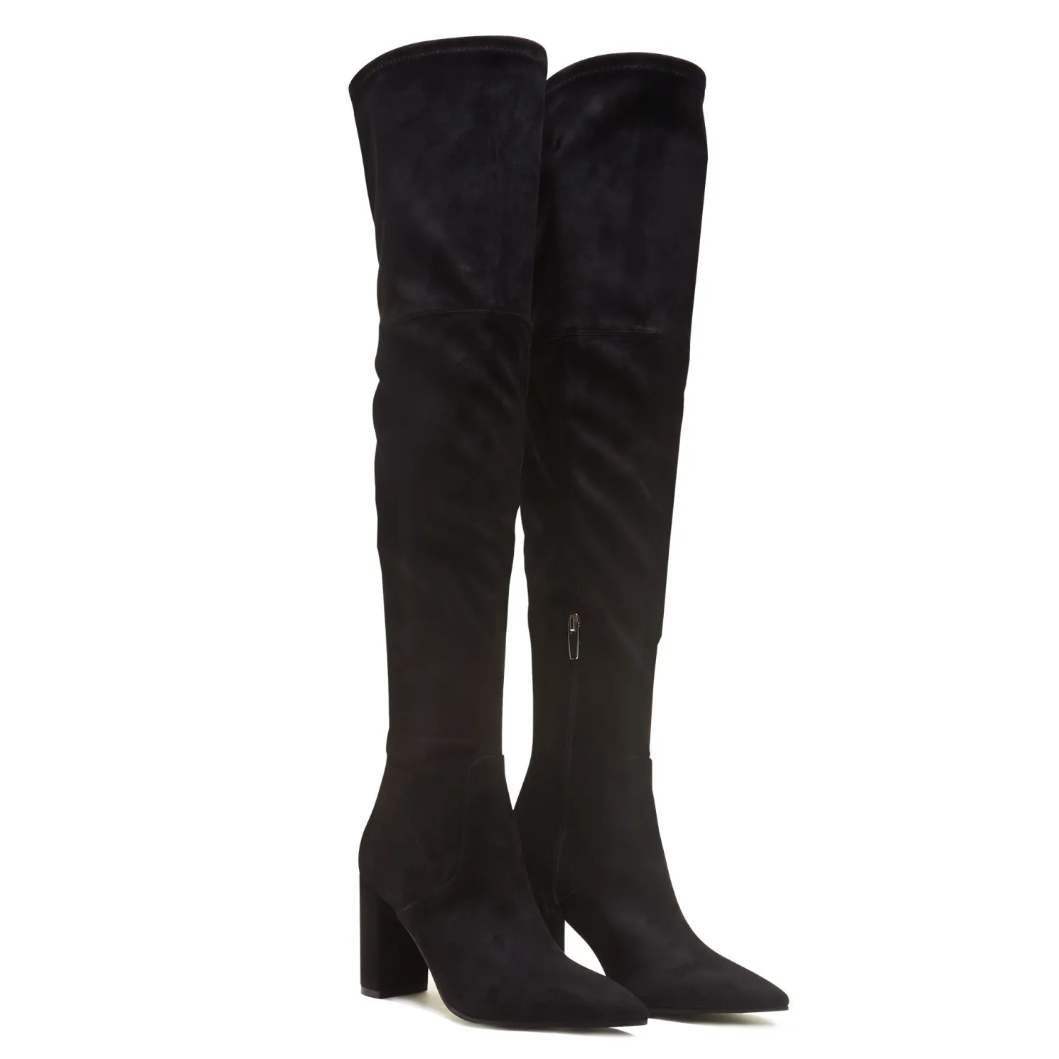 Vendôme Fem zwarte nylonstretch suède heels