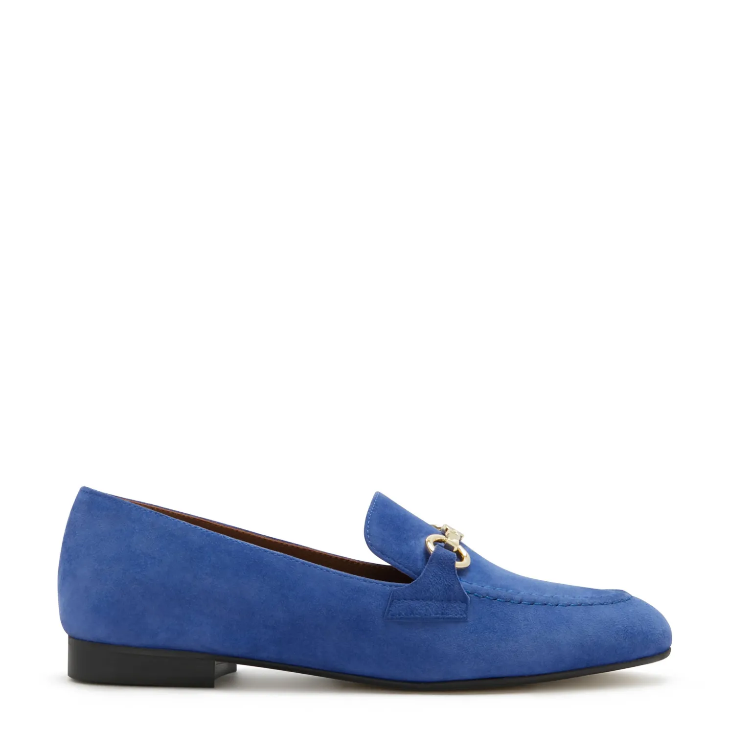 Vendôme Fleur blauwe suède loafers