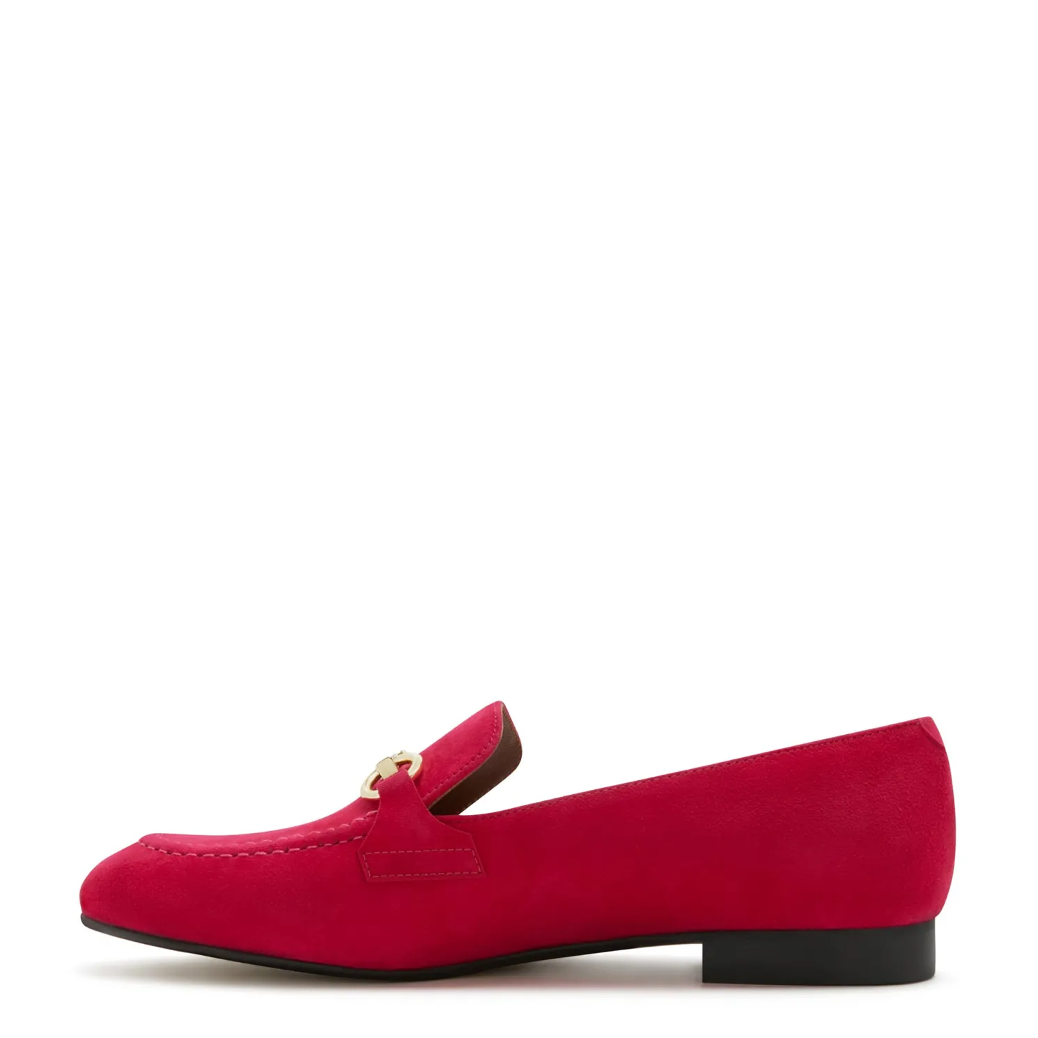 Vendôme Fleur fuchsia suède loafers