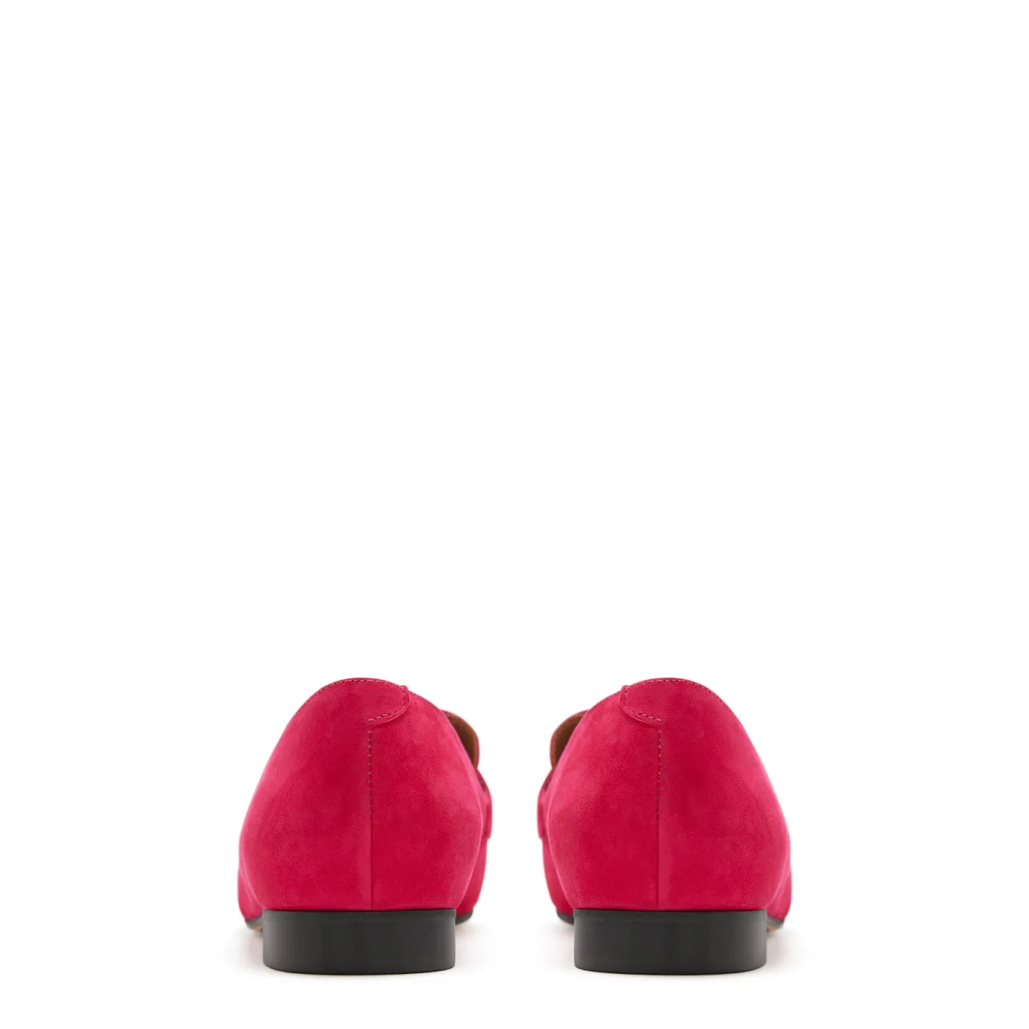 Vendôme Fleur fuchsia suède loafers