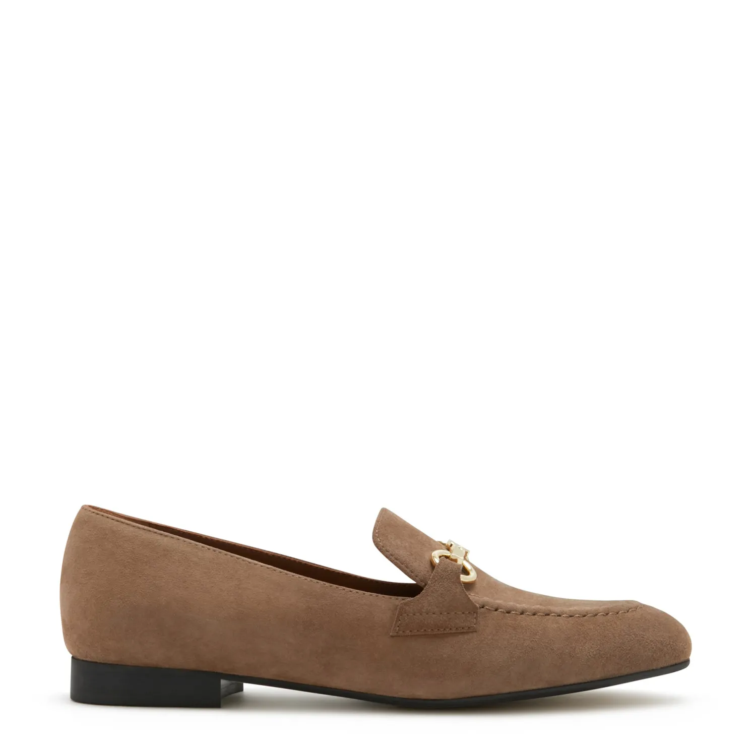 Vendôme Fleur taupe suède loafers