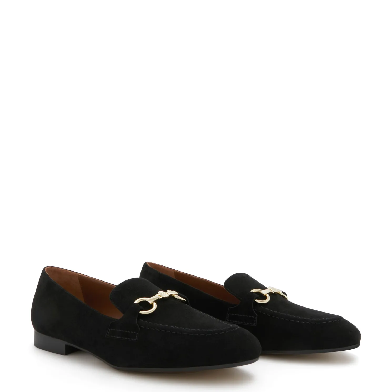 Vendôme Fleur zwarte suède loafers