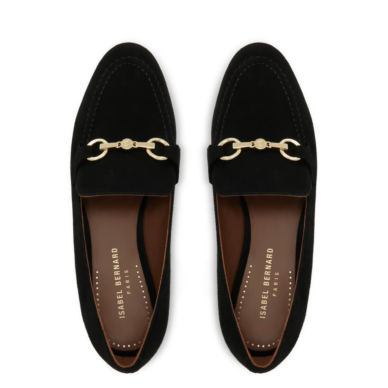Vendôme Fleur zwarte suède loafers