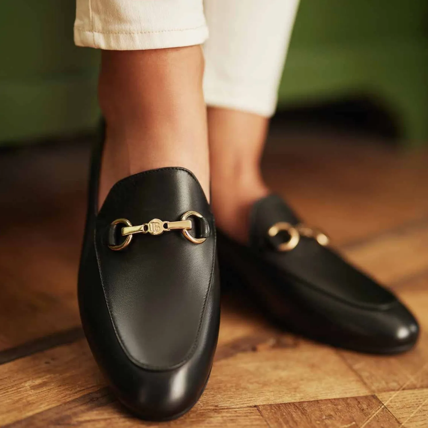 Vendôme Fleur zwarte leren loafers van kalfsleer