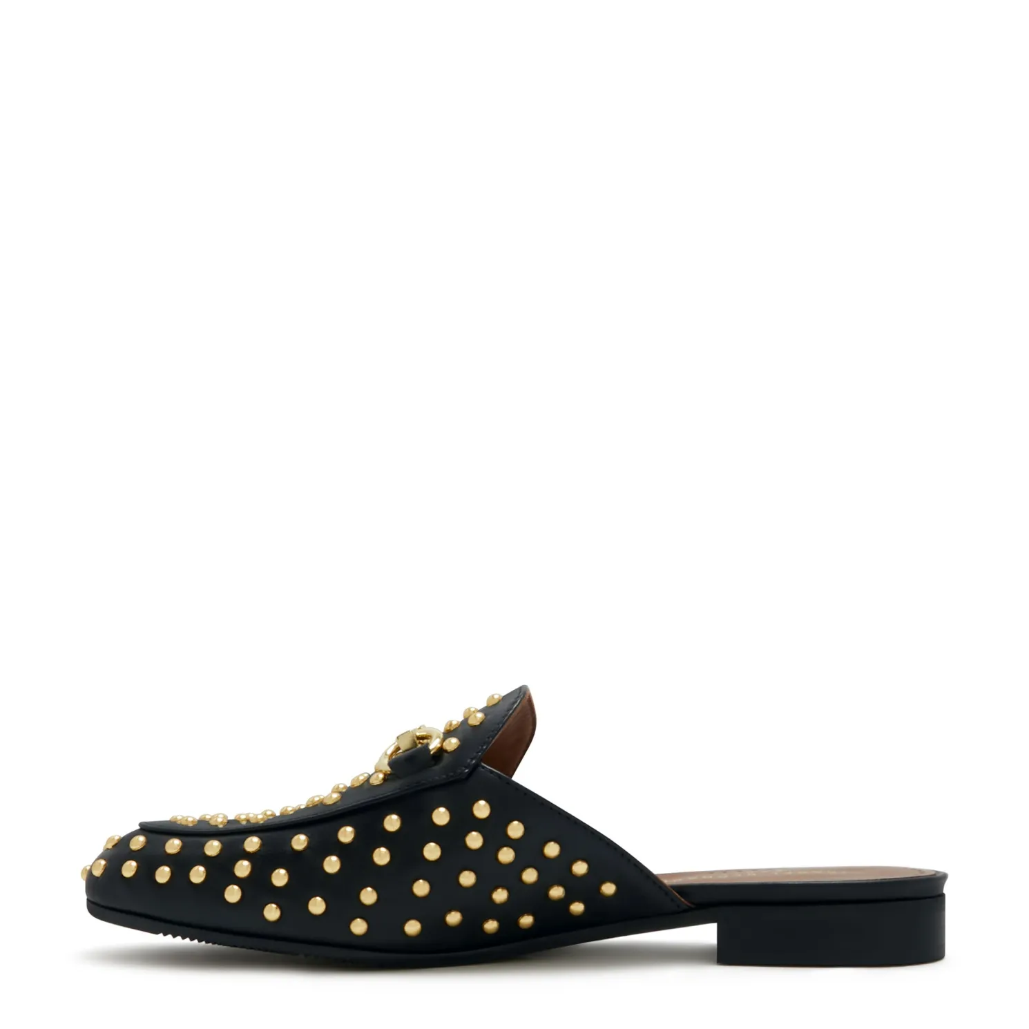Vendôme Fleur zwarte kalfsleren slipper loafers met studs