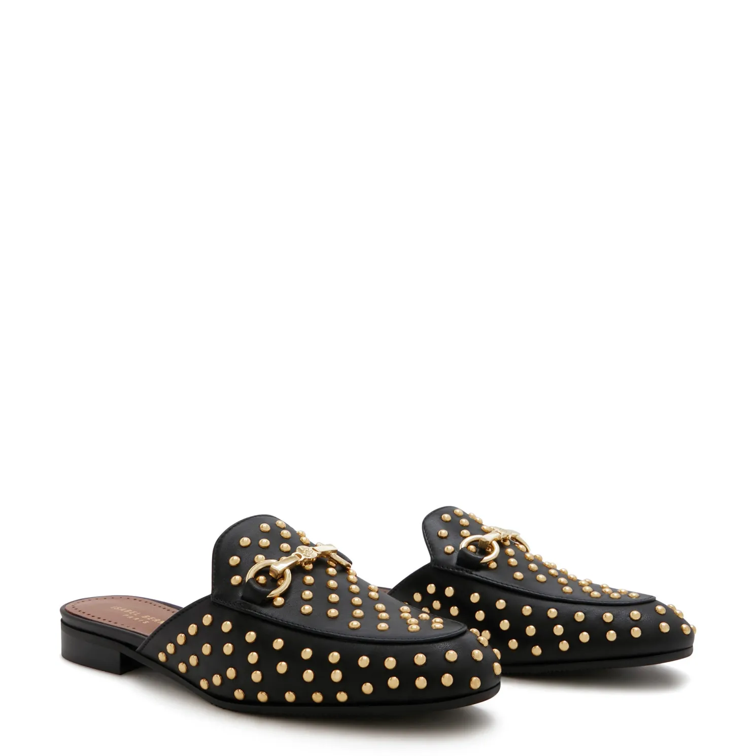 Vendôme Fleur zwarte kalfsleren slipper loafers met studs
