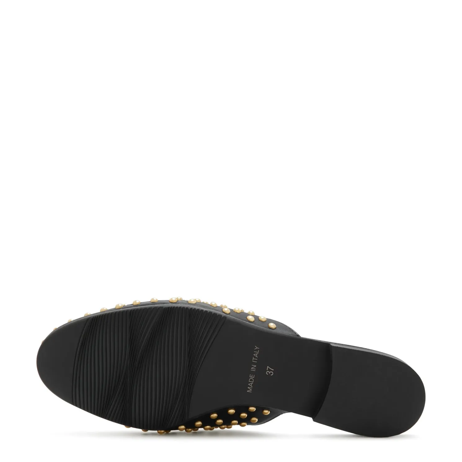 Vendôme Fleur zwarte kalfsleren slipper loafers met studs