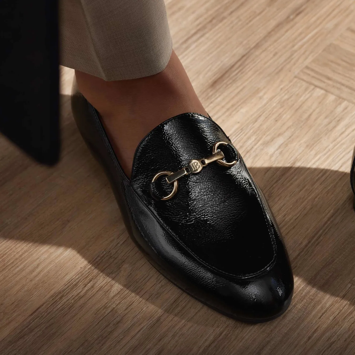 Vendôme Fleur zwarte lakleren loafers van kalfsleer