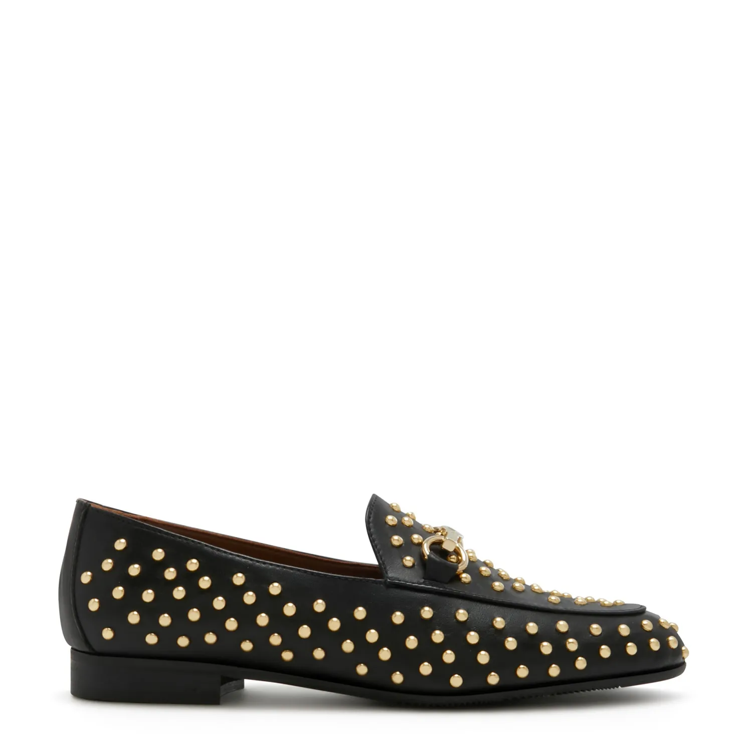 Vendôme Fleur zwarte kalfsleren loafers met studs