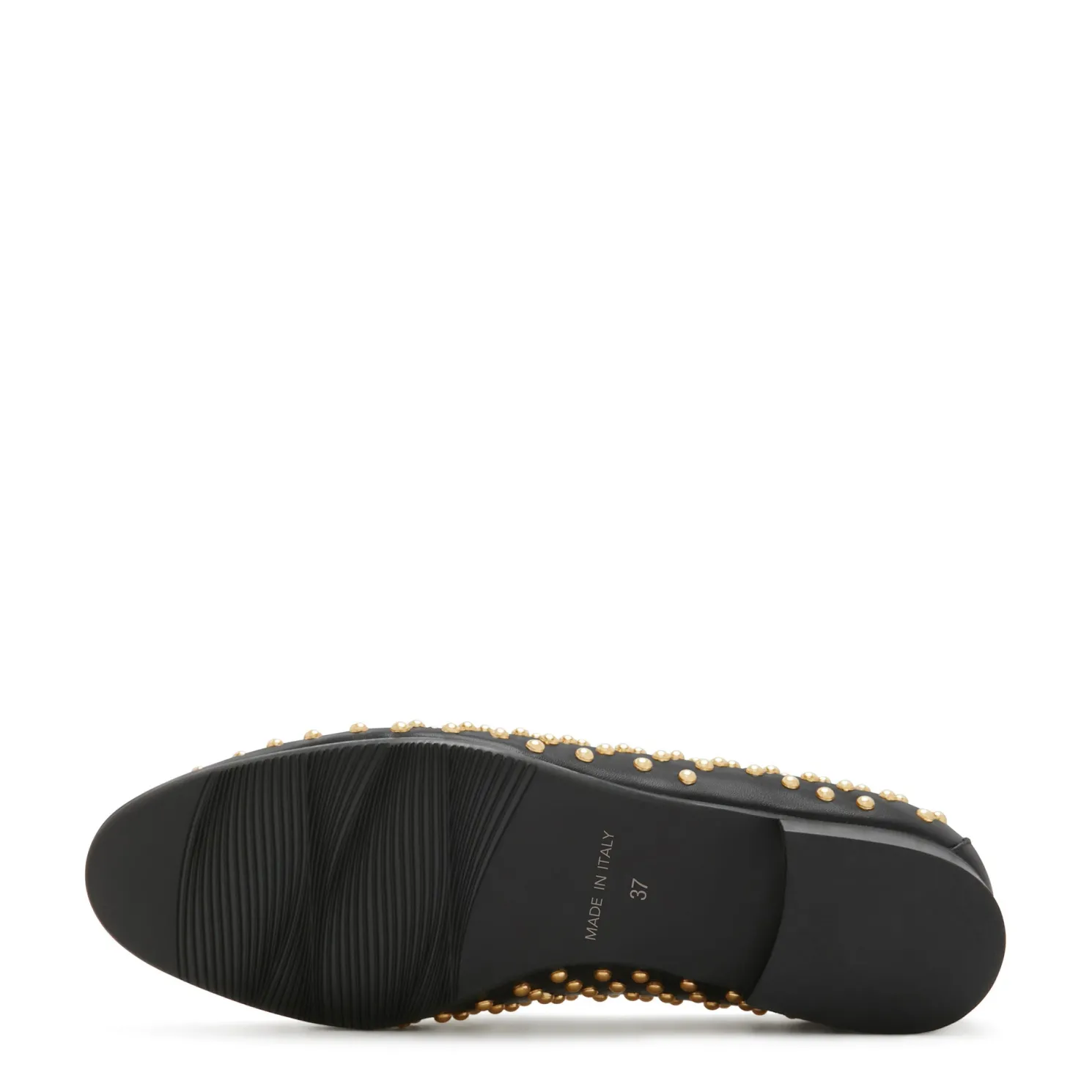 Vendôme Fleur zwarte kalfsleren loafers met studs