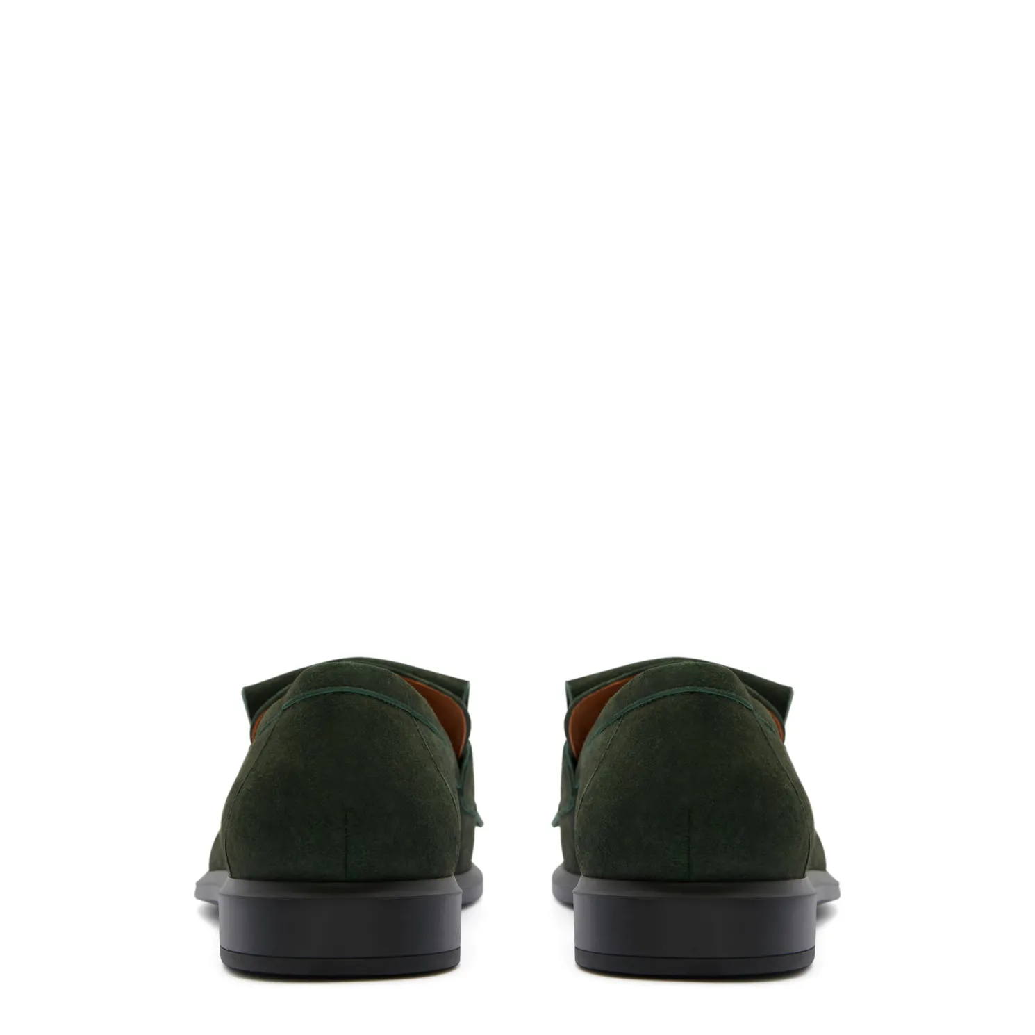 Vendôme Lave donkergroene suède loafers