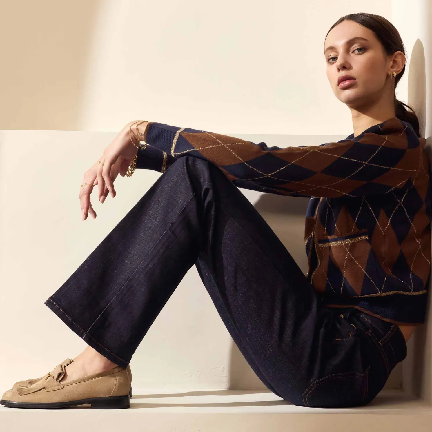 Vendôme Lave taupe suède loafers