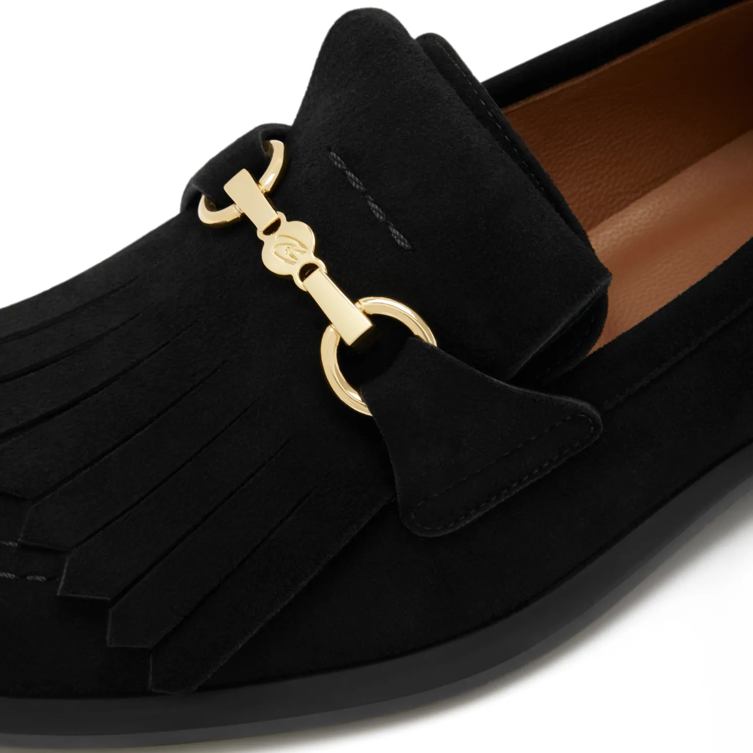 Vendôme Lave zwarte suède loafers