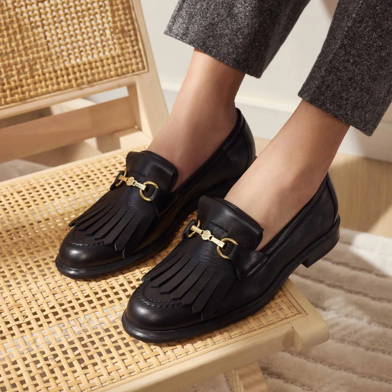 Vendôme Lave zwarte leren loafers van kalfsleer