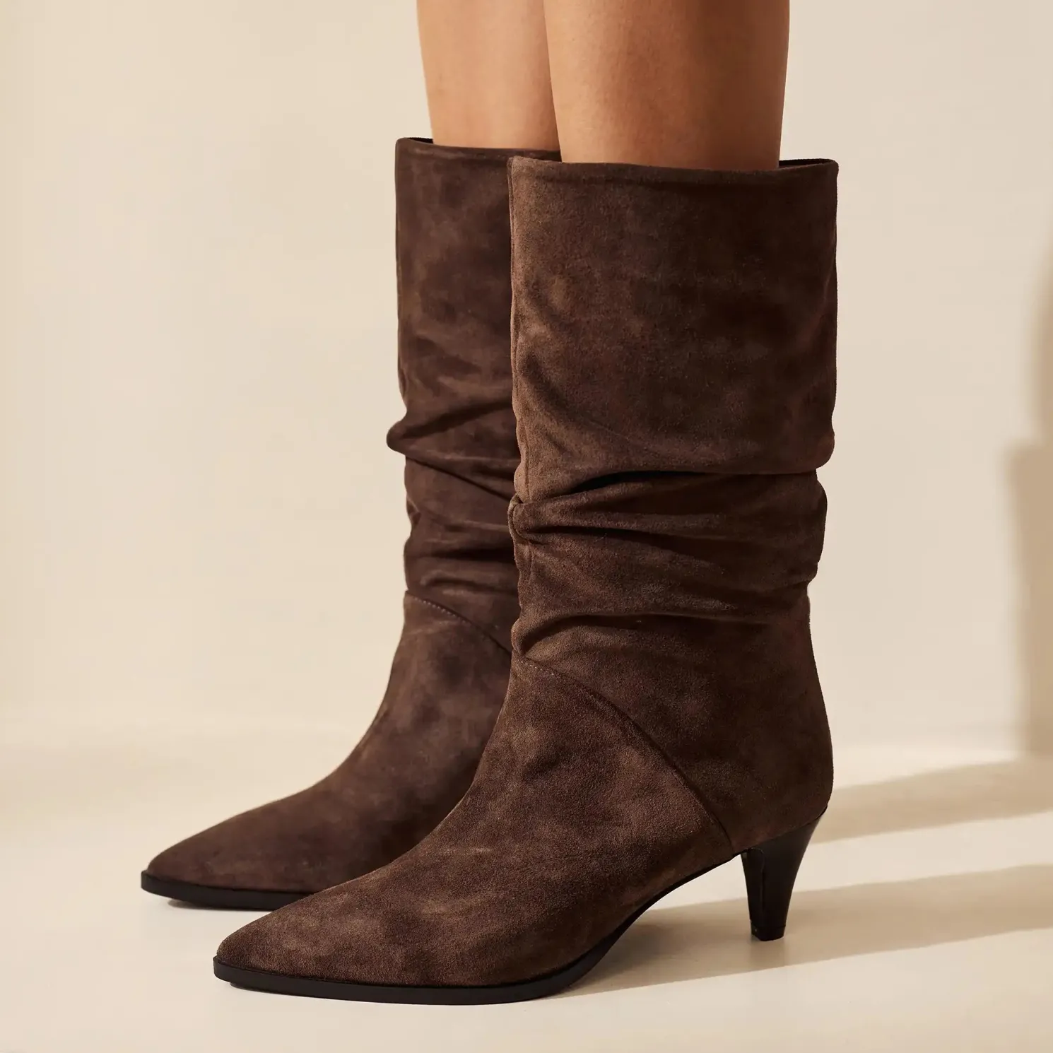 Vendôme Margot bruine suède laarzen