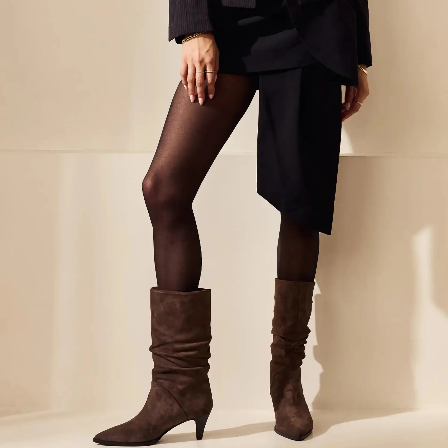 Vendôme Margot bruine suède laarzen