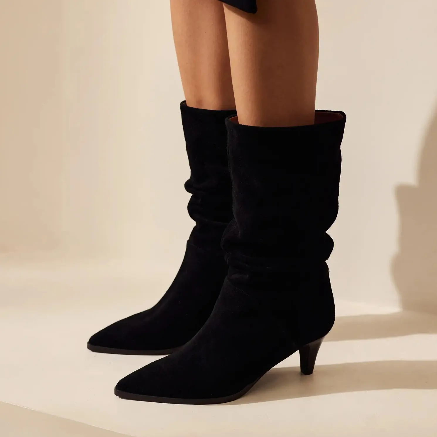 Vendôme Margot zwarte suède laarzen