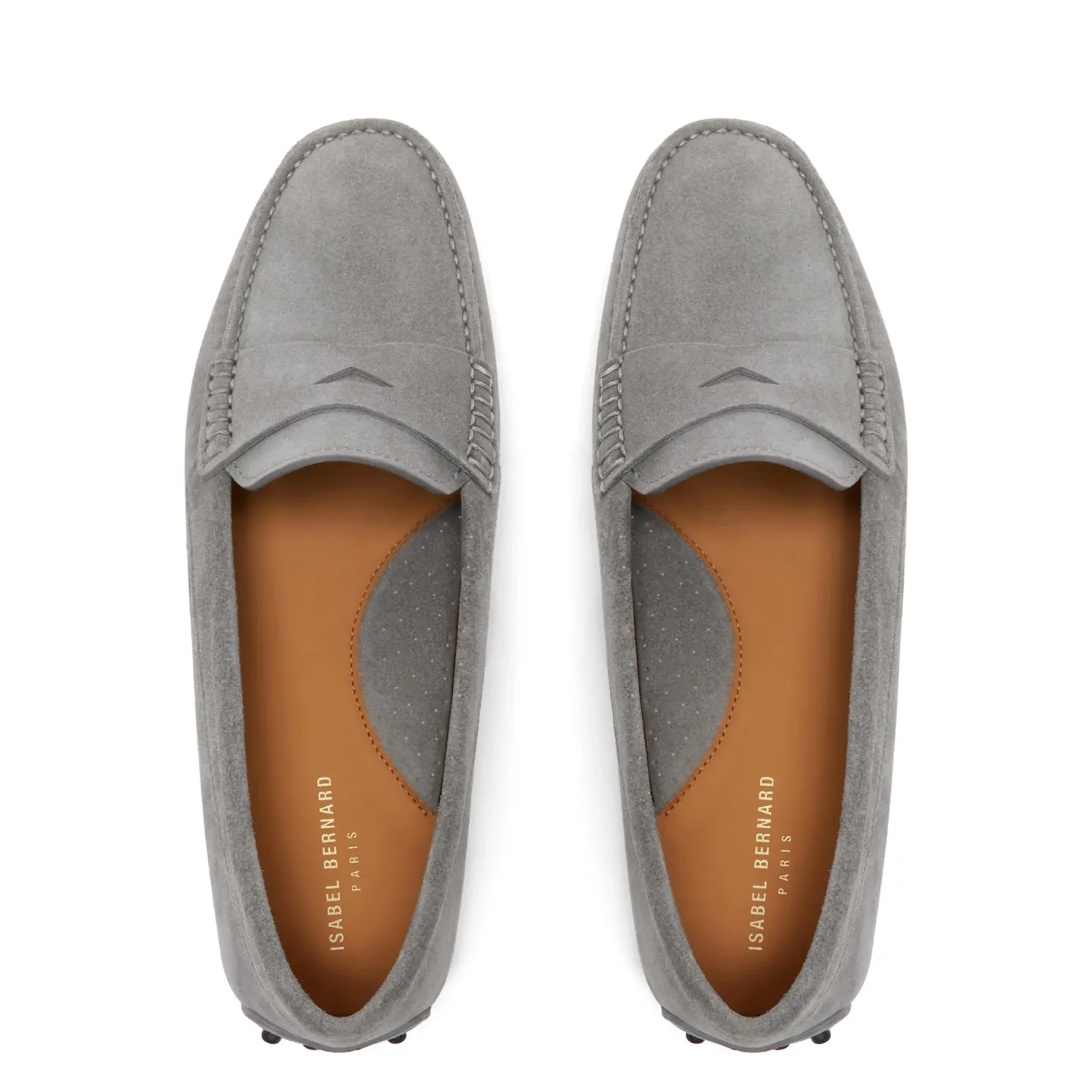 Vendôme Marie grijze suède mocassins