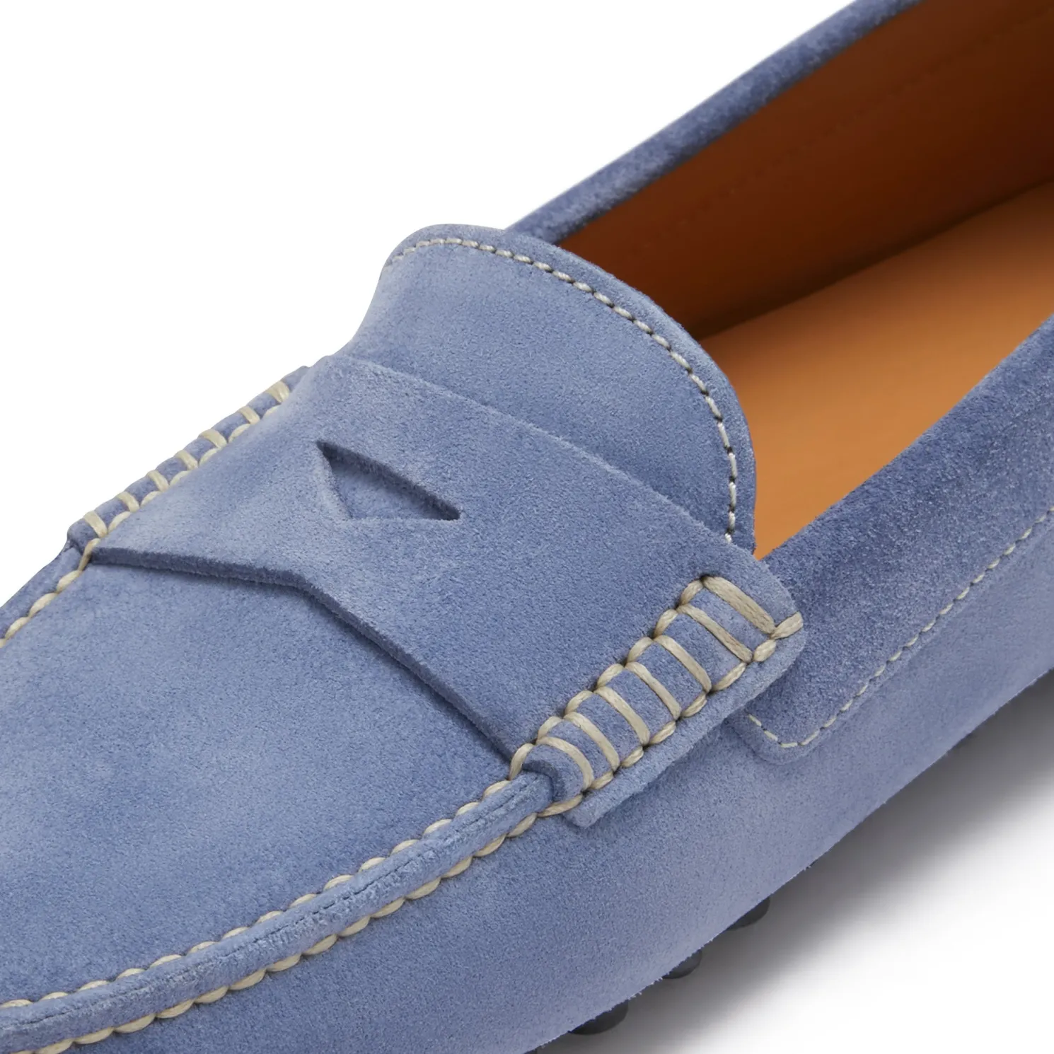 Vendôme Marie lichtblauwe suède mocassins