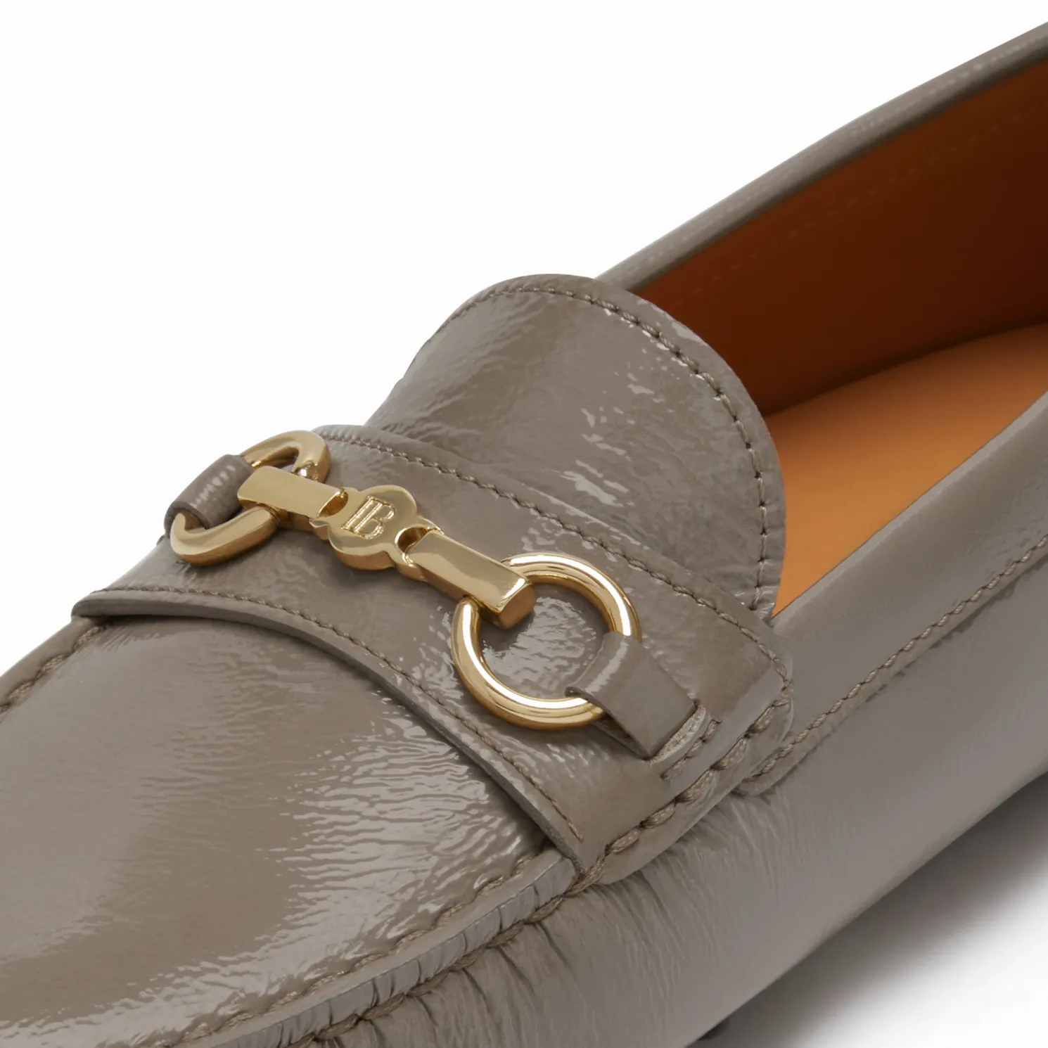 Vendôme Marie taupe lakleren mocassins van kalfsleer