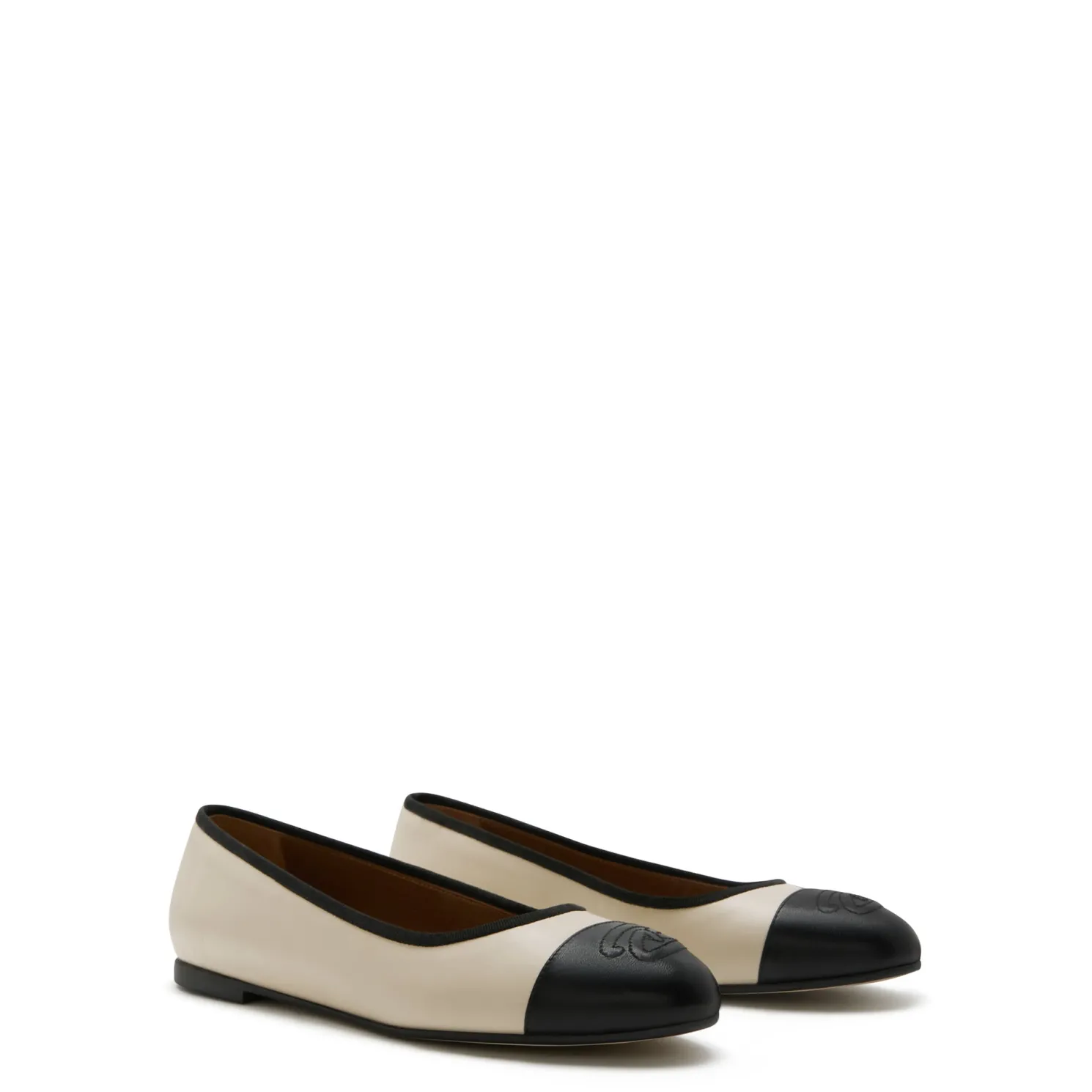 Vendôme Ynes crème leren ballerina's van kalfsleer