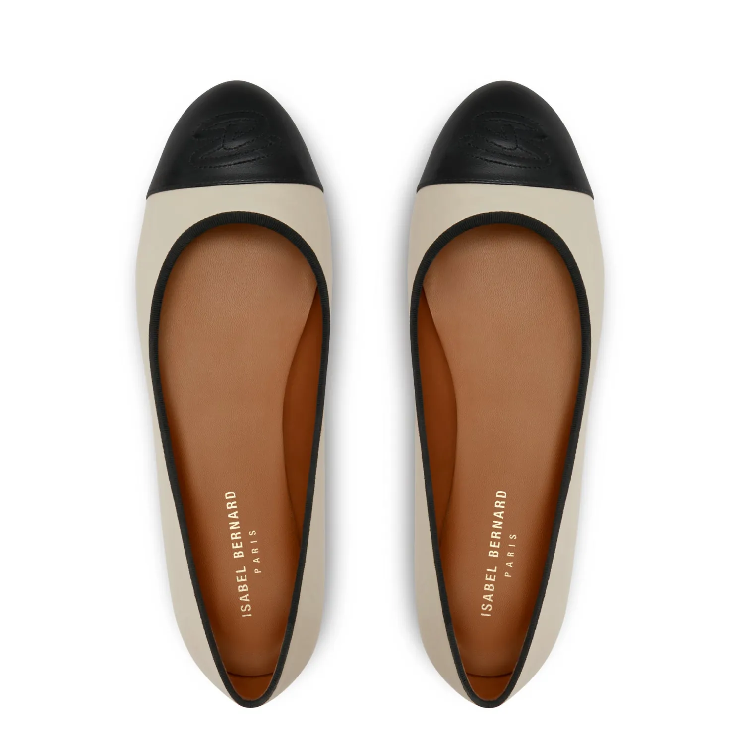 Vendôme Ynes crème leren ballerina's van kalfsleer