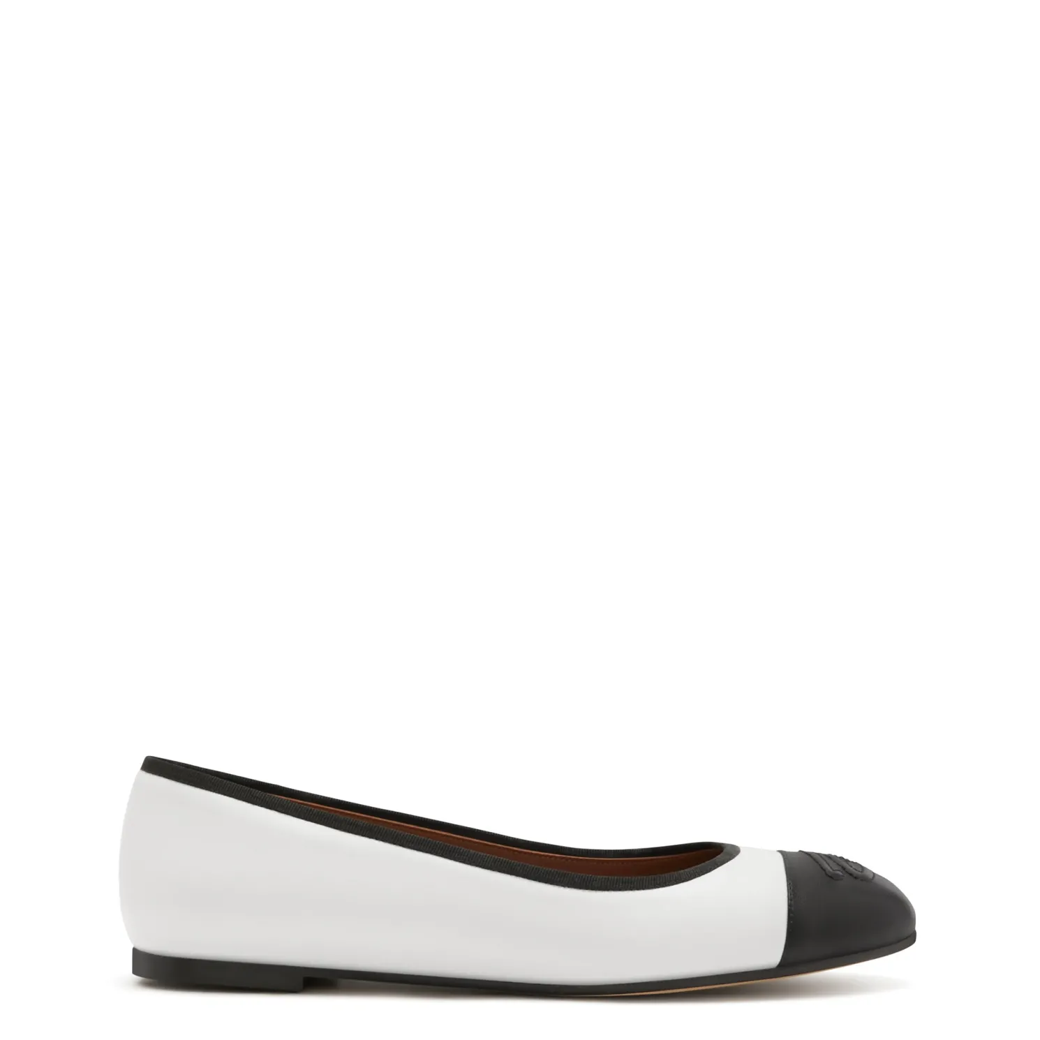 Vendôme Ynes witte leren ballerina's van kalfsleer